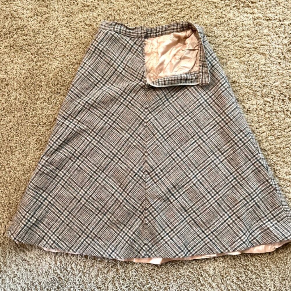 Vintage Lined Tweed Skirt